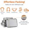 imageAmazon Basics Small Packing Cubes for Travel Packing Organizers 4PieceSet With Double Zipper Pulls and Mesh Top Panel 100 Durable Polyester Black 11quotL x 68quotW x 3quotHGray