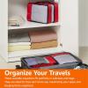 imageAmazon Basics Small Packing Cubes for Travel Packing Organizers 4PieceSet With Double Zipper Pulls and Mesh Top Panel 100 Durable Polyester Black 11quotL x 68quotW x 3quotHRed