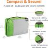 imageAmazon Basics Small Packing Cubes for Travel Packing Organizers 4PieceSet With Double Zipper Pulls and Mesh Top Panel 100 Durable Polyester Black 11quotL x 68quotW x 3quotHGreen