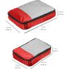 imageAmazon Basics Small Packing Cubes for Travel Packing Organizers 4PieceSet With Double Zipper Pulls and Mesh Top Panel 100 Durable Polyester Black 11quotL x 68quotW x 3quotHRed