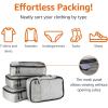 imageAmazon Basics Small Packing Cubes for Travel Packing Organizers 4PieceSet With Double Zipper Pulls and Mesh Top Panel 100 Durable Polyester Black 11quotL x 68quotW x 3quotHGray