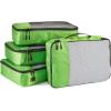 imageAmazon Basics Small Packing Cubes for Travel Packing Organizers 4PieceSet With Double Zipper Pulls and Mesh Top Panel 100 Durable Polyester Black 11quotL x 68quotW x 3quotHGreen