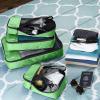 imageAmazon Basics Small Packing Cubes for Travel Packing Organizers 4PieceSet With Double Zipper Pulls and Mesh Top Panel 100 Durable Polyester Black 11quotL x 68quotW x 3quotHGreen