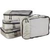 imageAmazon Basics Small Packing Cubes for Travel Packing Organizers 4PieceSet With Double Zipper Pulls and Mesh Top Panel 100 Durable Polyester Black 11quotL x 68quotW x 3quotHGray