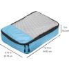 imageAmazon Basics Small Packing Cubes for Travel Packing Organizers 4PieceSet With Double Zipper Pulls and Mesh Top Panel 100 Durable Polyester Black 11quotL x 68quotW x 3quotHSky Blue