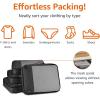 imageAmazon Basics Small Packing Cubes for Travel Packing Organizers 4PieceSet With Double Zipper Pulls and Mesh Top Panel 100 Durable Polyester Black 11quotL x 68quotW x 3quotHBlack