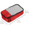 imageAmazon Basics Small Packing Cubes for Travel Packing Organizers 4PieceSet With Double Zipper Pulls and Mesh Top Panel 100 Durable Polyester Black 11quotL x 68quotW x 3quotHRed