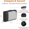 imageAmazon Basics Small Packing Cubes for Travel Packing Organizers 4PieceSet With Double Zipper Pulls and Mesh Top Panel 100 Durable Polyester Black 11quotL x 68quotW x 3quotHBlack