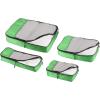 imageAmazon Basics Small Packing Cubes for Travel Packing Organizers 4PieceSet With Double Zipper Pulls and Mesh Top Panel 100 Durable Polyester Black 11quotL x 68quotW x 3quotHGreen