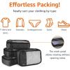 imageAmazon Basics Small Packing Cubes for Travel Packing Organizers 4PieceSet With Double Zipper Pulls and Mesh Top Panel 100 Durable Polyester Black 11quotL x 68quotW x 3quotHBlack