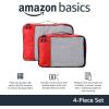 imageAmazon Basics Small Packing Cubes for Travel Packing Organizers 4PieceSet With Double Zipper Pulls and Mesh Top Panel 100 Durable Polyester Black 11quotL x 68quotW x 3quotHRed