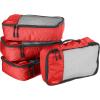 imageAmazon Basics Small Packing Cubes for Travel Packing Organizers 4PieceSet With Double Zipper Pulls and Mesh Top Panel 100 Durable Polyester Black 11quotL x 68quotW x 3quotHRed