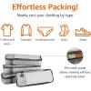 imageAmazon Basics Small Packing Cubes for Travel Packing Organizers 4PieceSet With Double Zipper Pulls and Mesh Top Panel 100 Durable Polyester Black 11quotL x 68quotW x 3quotHGray