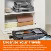 imageAmazon Basics Small Packing Cubes for Travel Packing Organizers 4PieceSet With Double Zipper Pulls and Mesh Top Panel 100 Durable Polyester Black 11quotL x 68quotW x 3quotHGray