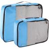 imageAmazon Basics Small Packing Cubes for Travel Packing Organizers 4PieceSet With Double Zipper Pulls and Mesh Top Panel 100 Durable Polyester Black 11quotL x 68quotW x 3quotHSky Blue