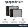 imageAmazon Basics Small Packing Cubes for Travel Packing Organizers 4PieceSet With Double Zipper Pulls and Mesh Top Panel 100 Durable Polyester Black 11quotL x 68quotW x 3quotHBlack