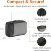 imageAmazon Basics Small Packing Cubes for Travel Packing Organizers 4PieceSet With Double Zipper Pulls and Mesh Top Panel 100 Durable Polyester Black 11quotL x 68quotW x 3quotHBlack