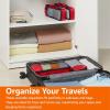 imageAmazon Basics Small Packing Cubes for Travel Packing Organizers 4PieceSet With Double Zipper Pulls and Mesh Top Panel 100 Durable Polyester Black 11quotL x 68quotW x 3quotHRed