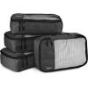 imageAmazon Basics Small Packing Cubes for Travel Packing Organizers 4PieceSet With Double Zipper Pulls and Mesh Top Panel 100 Durable Polyester Black 11quotL x 68quotW x 3quotHBlack