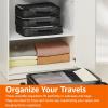 imageAmazon Basics Small Packing Cubes for Travel Packing Organizers 4PieceSet With Double Zipper Pulls and Mesh Top Panel 100 Durable Polyester Black 11quotL x 68quotW x 3quotHBlack