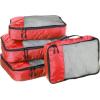 imageAmazon Basics Small Packing Cubes for Travel Packing Organizers 4PieceSet With Double Zipper Pulls and Mesh Top Panel 100 Durable Polyester Black 11quotL x 68quotW x 3quotHRed