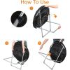 imageAmazon Basics Soft Faux Fur Saucer Shaped Comfortable Chair with Foldable Metal Frame for Living Room or Dorm Room Cozy Pink 272quotD x 323quotW x 323quotHBlack