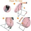 imageAmazon Basics Soft Faux Fur Saucer Shaped Comfortable Chair with Foldable Metal Frame for Living Room or Dorm Room Cozy Pink 272quotD x 323quotW x 323quotHPink