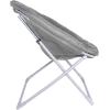 imageAmazon Basics Soft Faux Fur Saucer Shaped Comfortable Chair with Foldable Metal Frame for Living Room or Dorm Room Cozy Pink 272quotD x 323quotW x 323quotHGrey