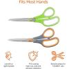 imageAmazon Basics Stainless Steel Scissors for Office Crafts Multipurpose Sharp Comfort Grip PVD Coated 3 Pack Multicolor2Pack