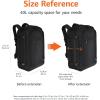 imageAmazon Basics Travel Backpack Carry On Backpack With Laptop Compartment 40L Capacity Expandable for 10 Extra Space Backpack ampamp Shoulder Bag Dual Use 158quotW x 215quotH x 83quotD NavyBlack