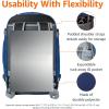 imageAmazon Basics Travel Backpack Carry On Backpack With Laptop Compartment 40L Capacity Expandable for 10 Extra Space Backpack ampamp Shoulder Bag Dual Use 158quotW x 215quotH x 83quotD NavyNavy