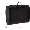 imageAmazon Basics Travel Toiletry Bag for Men and Women Hanging Toiletry Bag Dopp Kit with 2 Side Pockets Multiple Interior Pockets Durable 1680D Polyester Handles Bathroom SpillsSplashes Black