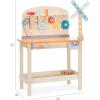 imageAmazon Basics Wooden Play Toy Tool Set and Workbench for Toddlers Preschoolers Children Age 3 Years 36 cm D x 58 cm W x 779 cm H Multicolor
