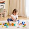 imageAmazon Basics Wooden Shape Sorter and Rainbow Stacker Classic Baby Toy SetSorting Play For Infants Age 12M Medium Multicolor