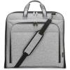 imageAmazon Basics CarryOn Garment Bag for Travel and Business Trips with Shoulder Strap Hanging Suit Luggage Bag for Men Women Wrinkle Free Cover for Suits Dresses Coats NavyGrey