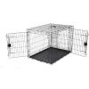 imageAmazon Basics Durable Foldable Collapsible Portable Metal Wire Dog Crate with Tray Single Door with Divider Panel Easy to Assemble ampamp Clean 36 x 23 x 25 in Black420L x 280W x 300H