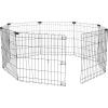 imageAmazon Basics Foldable Octagonal Metal Exercise Dog Playpen  IndoorOutdoor Single Door Large 8 Panels 24 x 42 Easy to assemble and store 42quot  Large BlackWithout door