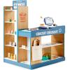imageAmazon Basics Grocery Store Checkout Counter with Shopping Cart Kids Supermarket Pretend Play Store Cash Register Gift for Age 3Y Multicolor