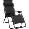 imageAmazon Basics Outdoor Patio Zero Gravity Lounge Chair with Pillow Folding Reclining and Textilene Adjustable Folding Lounge Lawn Chairs for Outside 26quot BeigeBlack