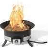 imageAmazon Basics Portable Propane Fire Pit 19 inch Round Gas for Patio 55000 BTU Carry Strapblack