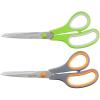 imageAmazon Basics Stainless Steel Scissors for Office Crafts Multipurpose Sharp Comfort Grip PVD Coated 3 Pack Multicolor2Pack