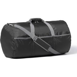 imageAmazon Basics 32quot Extra Large Foldable Duffle Bag for Travel ampamp Storage with ExteriorInterior Zippered Pockets LightweightDurable Nylon Material 50LBS Capacity 9254 Cubic Inch 150L RedBlack