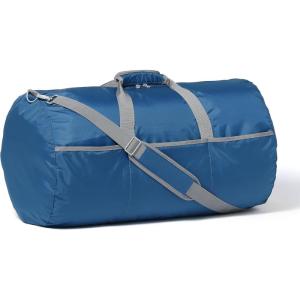 imageAmazon Basics 32quot Extra Large Foldable Duffle Bag for Travel ampamp Storage with ExteriorInterior Zippered Pockets LightweightDurable Nylon Material 50LBS Capacity 9254 Cubic Inch 150L RedNavy Blue