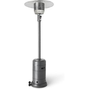 imageAmazon Basics 46000 BTU Outdoor Propane Patio Heater with Wheels Commercial ampamp Residential Slate Gray with Water Tank 321 x 321 x 913 inches LxWxHSlate Gray