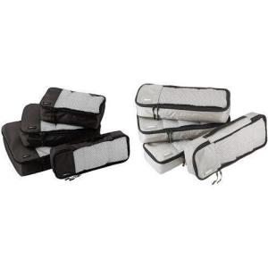 imageAmazon Basics 8Piece Packing Cube Set  1 Large 1 Medium 1 Small and 5 Slim