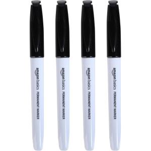 imageAmazon Basics Fine Tip Point Permanent Markers for Office School and Home Use Assorted Colors 24 PackBlack
