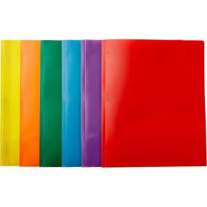 imageAmazon Basics Heavy Duty Colorful Plastic Folders with 2 Pockets for Letter Size Paper Pack of 12 Assorted Colors6Pack