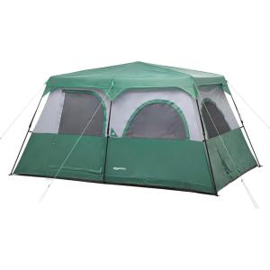 imageAmazon Basics Instant Camping Tent with Rainfly WeatherResistant Quick Setup10 Person