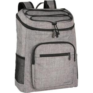 imageAmazon Basics Insulated Cooler Backpack 30 Can Capacity LeakProof Design Gray