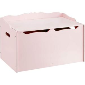 imageAmazon Basics Kids Toy Box Wooden Organizer Storage Chest Pink 30quot x 18quot x 19quotPink